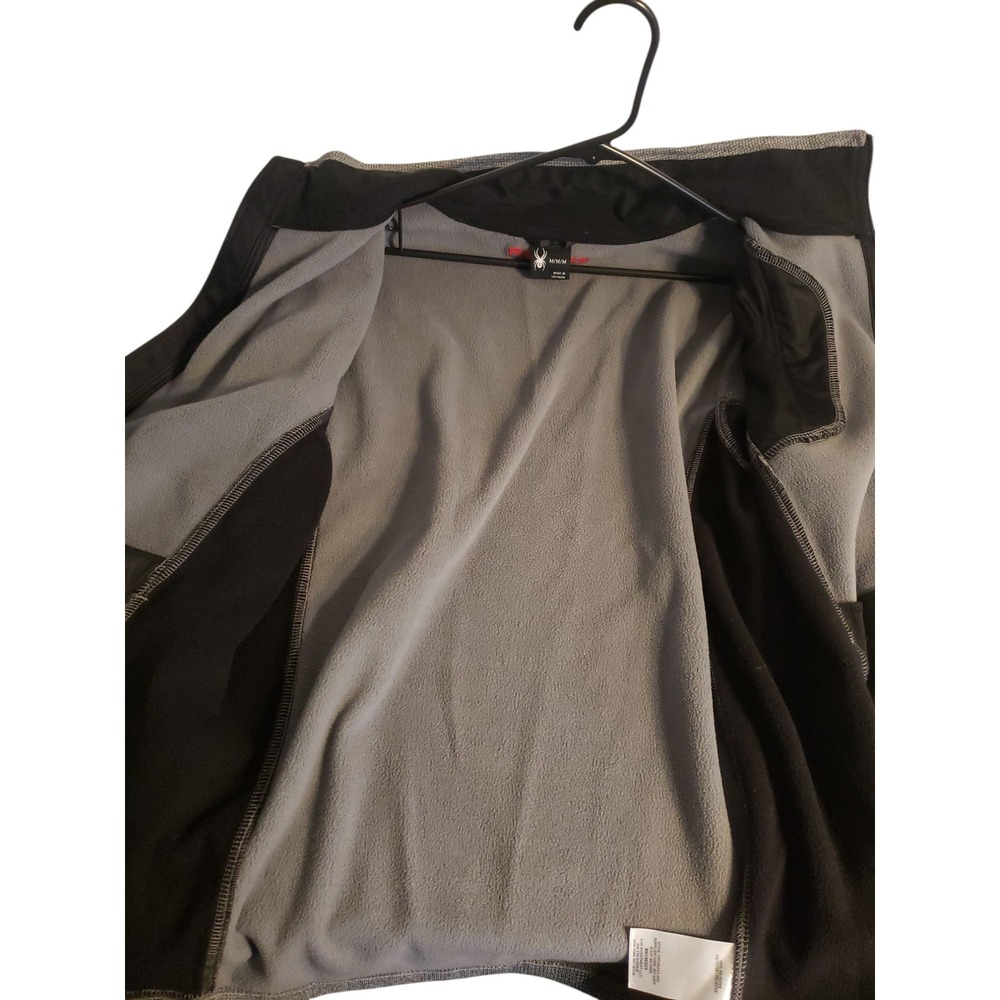 Spyder Jacket Full Zip Softshell Lightweight Gray… - image 3